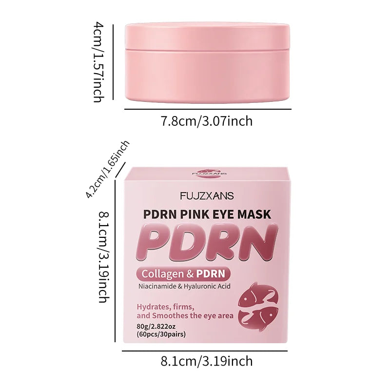 PDRN & Collagen Under-Eye Patches | Slip-Resistant Pink Mask for Dark Circles, Fine Lines, and Puffiness