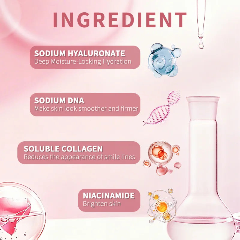 PDRN & Collagen Under-Eye Patches | Slip-Resistant Pink Mask for Dark Circles, Fine Lines, and Puffiness