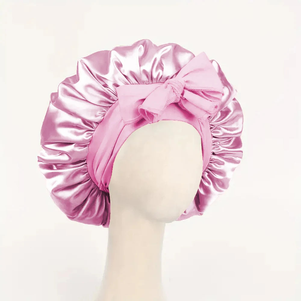 Adjustable Satin Silk Hair Bonnet for Sleeping | Non-Slip Tie-Band Nightcap