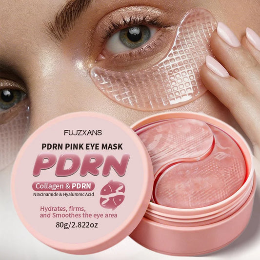 PDRN & Collagen Under-Eye Patches | Slip-Resistant Pink Mask for Dark Circles, Fine Lines, and Puffiness