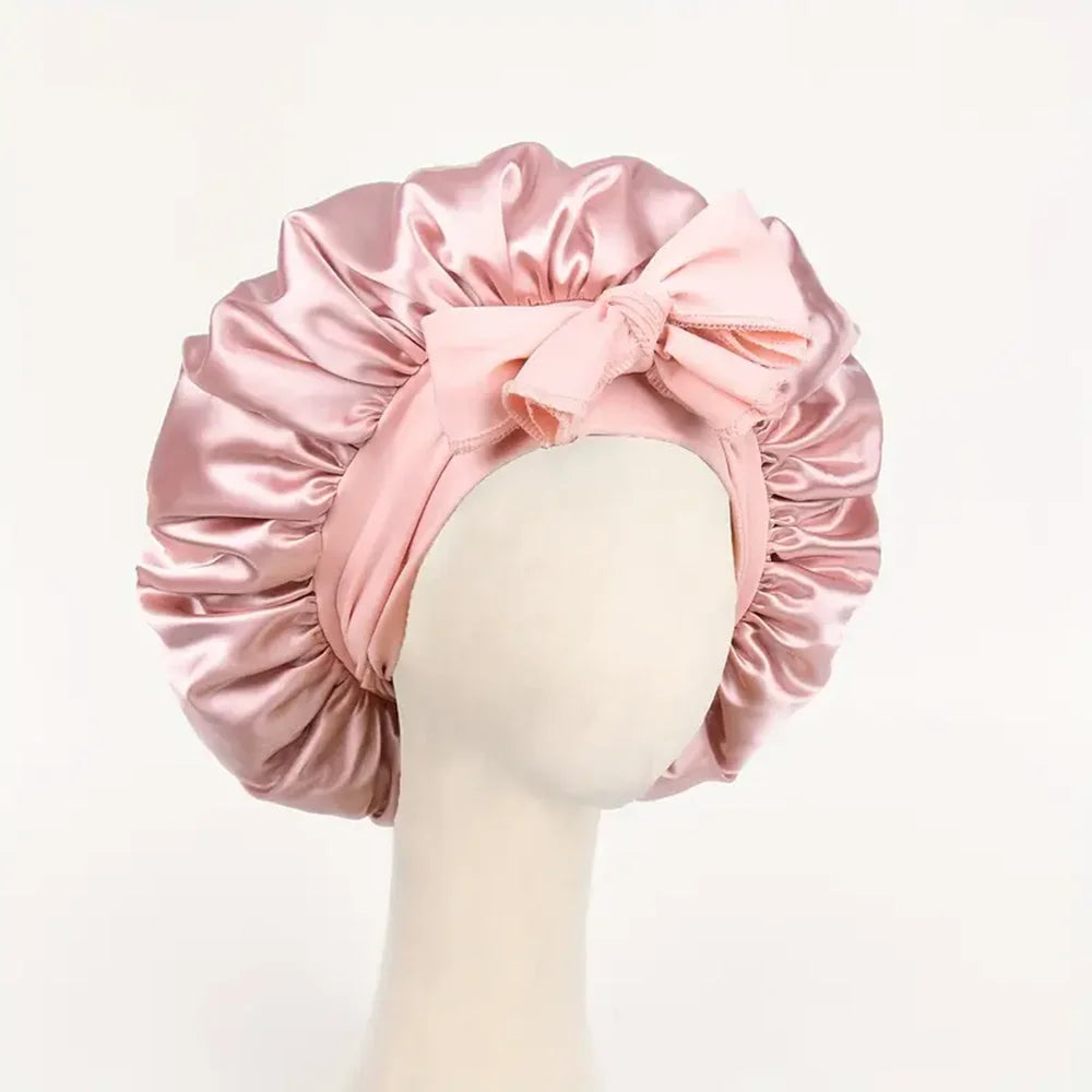 Adjustable Satin Silk Hair Bonnet for Sleeping | Non-Slip Tie-Band Nightcap