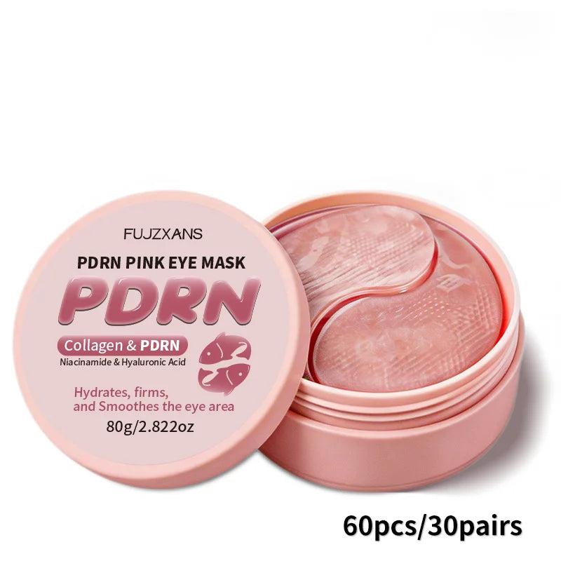 PDRN & Collagen Under-Eye Patches | Slip-Resistant Pink Mask for Dark Circles, Fine Lines, and Puffiness