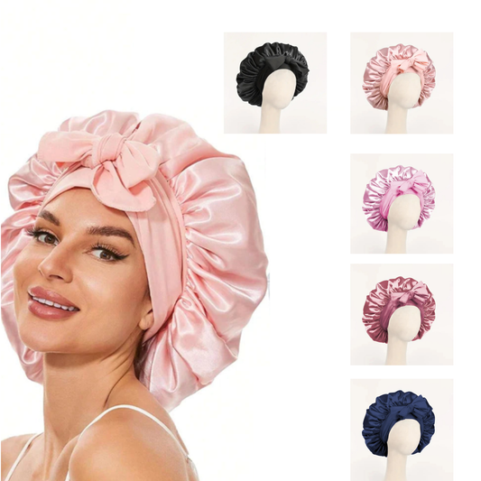 Adjustable Satin Silk Hair Bonnet for Sleeping | Non-Slip Tie-Band Nightcap